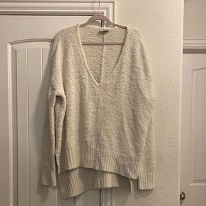 Show Me Your MuMu Soft Cream Oversized V-Neck Sweater, Sz S